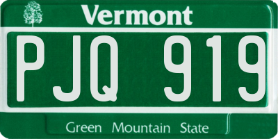 VT license plate PJQ919