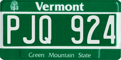 VT license plate PJQ924