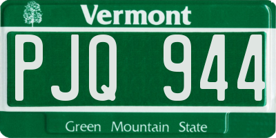 VT license plate PJQ944