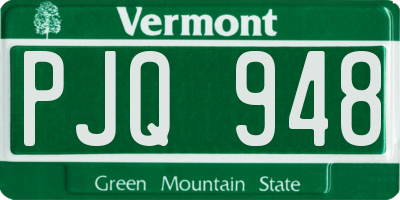 VT license plate PJQ948