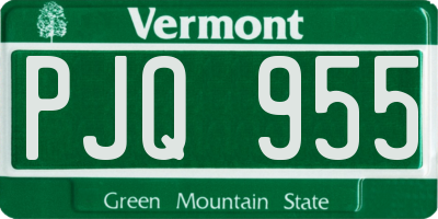 VT license plate PJQ955
