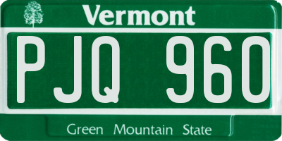 VT license plate PJQ960