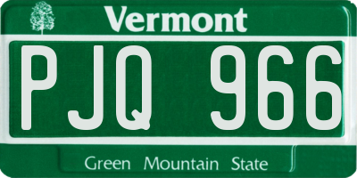 VT license plate PJQ966