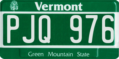 VT license plate PJQ976