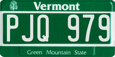 VT license plate PJQ979