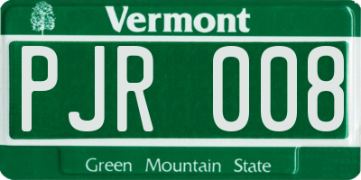 VT license plate PJR008