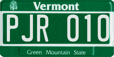 VT license plate PJR010
