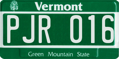 VT license plate PJR016