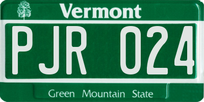 VT license plate PJR024