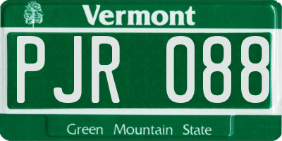VT license plate PJR088