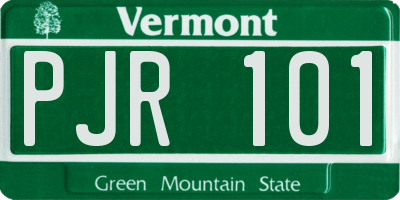 VT license plate PJR101