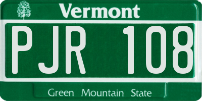 VT license plate PJR108
