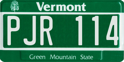 VT license plate PJR114