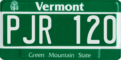 VT license plate PJR120