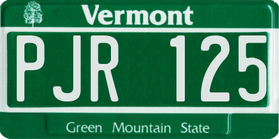 VT license plate PJR125