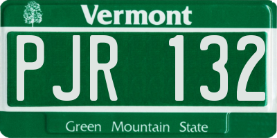 VT license plate PJR132