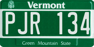 VT license plate PJR134