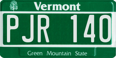 VT license plate PJR140