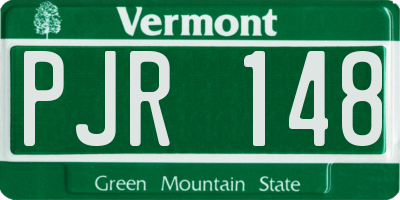 VT license plate PJR148