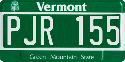 VT license plate PJR155