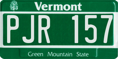 VT license plate PJR157