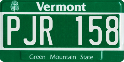 VT license plate PJR158