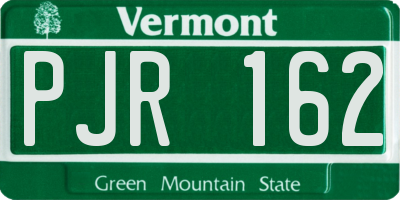 VT license plate PJR162