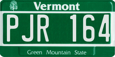 VT license plate PJR164