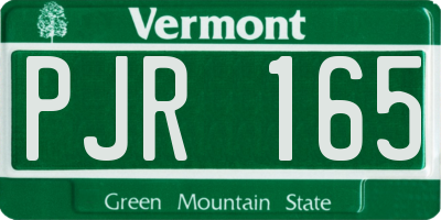 VT license plate PJR165