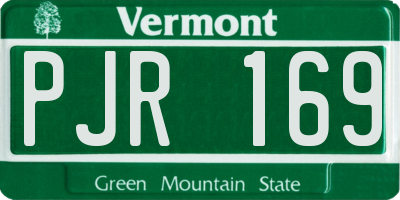 VT license plate PJR169