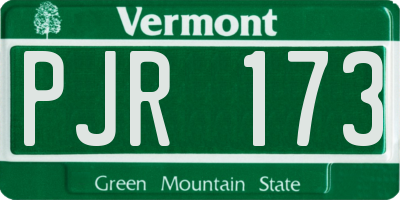 VT license plate PJR173
