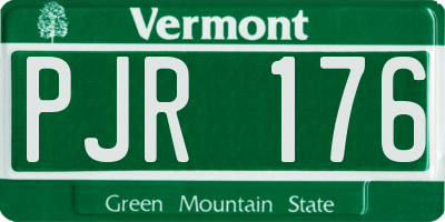VT license plate PJR176