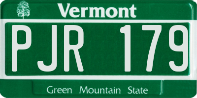 VT license plate PJR179