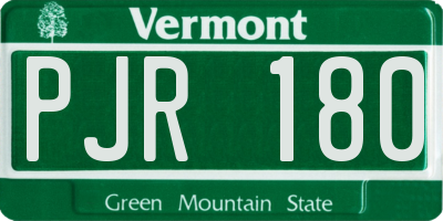 VT license plate PJR180