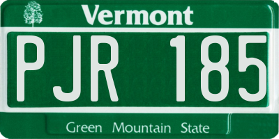 VT license plate PJR185