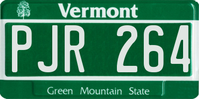 VT license plate PJR264