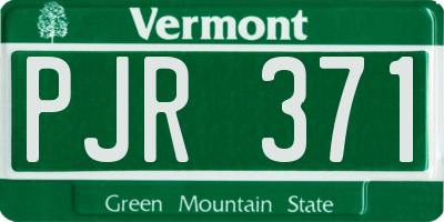 VT license plate PJR371