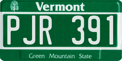 VT license plate PJR391