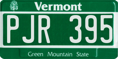 VT license plate PJR395