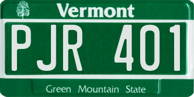 VT license plate PJR401