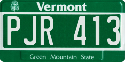 VT license plate PJR413