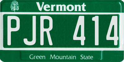 VT license plate PJR414