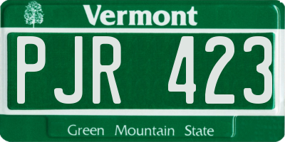 VT license plate PJR423