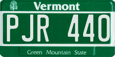 VT license plate PJR440