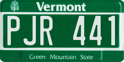 VT license plate PJR441