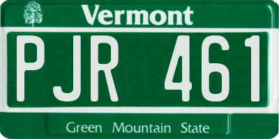 VT license plate PJR461