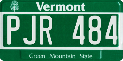 VT license plate PJR484