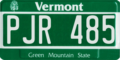 VT license plate PJR485