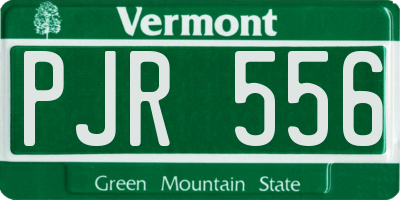 VT license plate PJR556