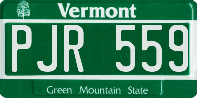VT license plate PJR559